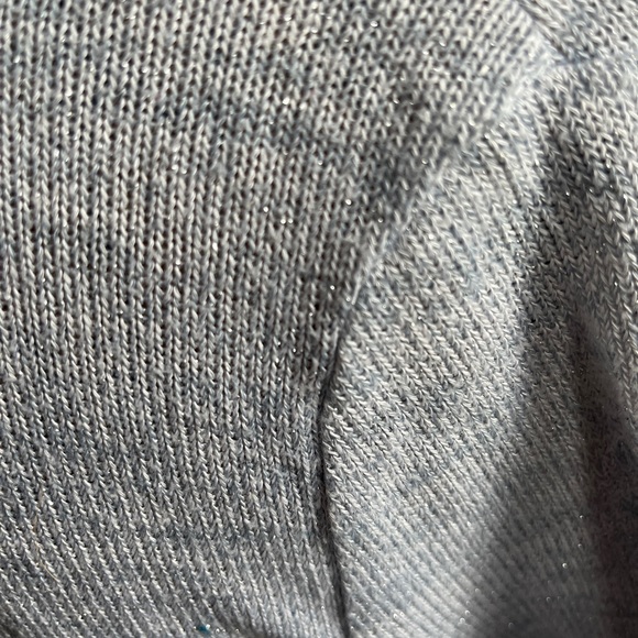 Oh Baby Motherhood Maternity Cowl Neck Gray Sparkled Sweater Tunic Top Size L - Picture 5 of 6